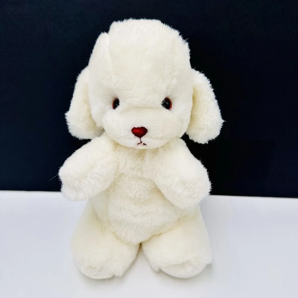 GUND 1982 White Puppy Dog Smooch Plush with Rattle Tail 10